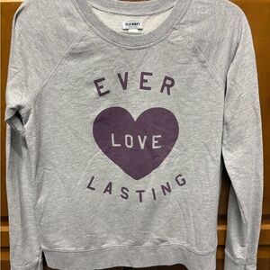 Old Navy Gray Sweatshirt with Purple Heart